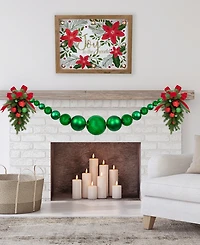 Northlight 6' Shiny and Matte Shatterproof Ball Christmas Swag