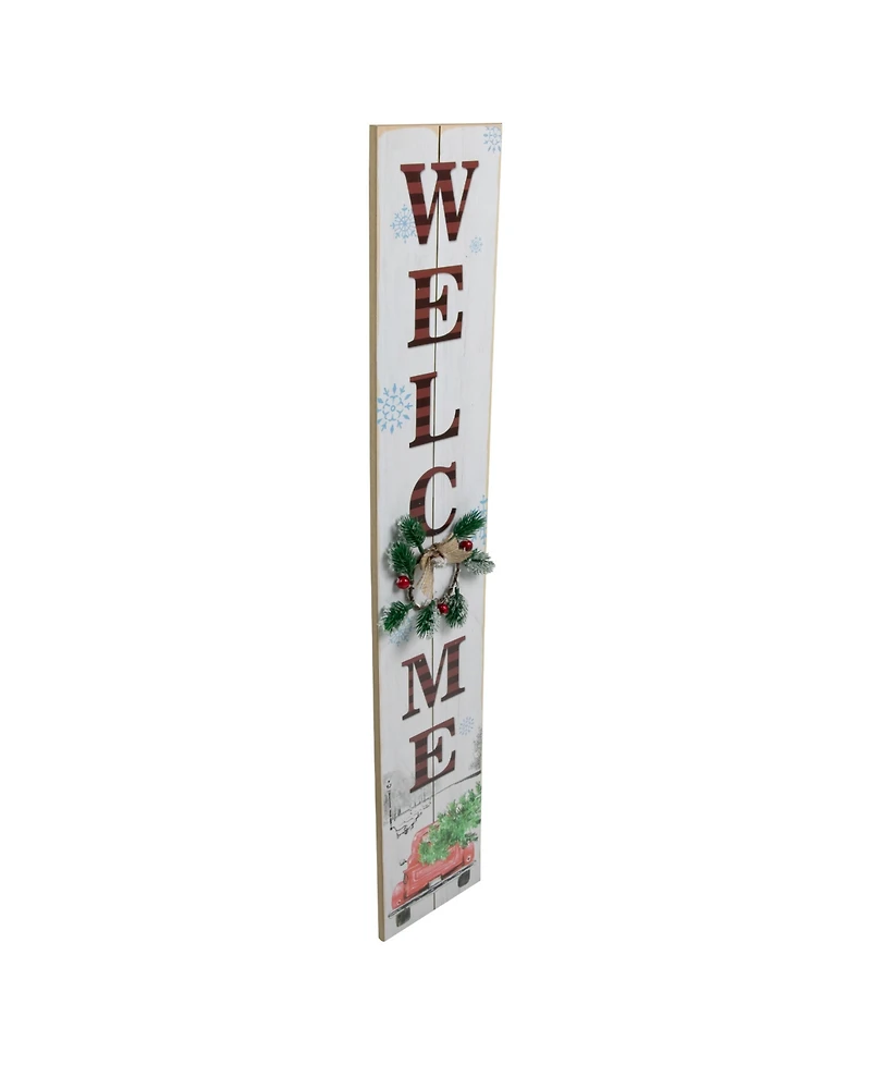 Northlight 31.75" Led Lighted Welcome Sign with Truck Christmas Sign