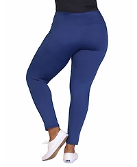 24seven Comfort Apparel Plus Ankle Leggings with Side Pocket