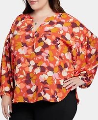 Nydj Plus Paulina Peasant Blouse