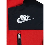 Nike Little Boys Outdoor Woven Hooded Colorblocked Jacket