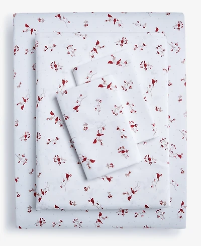 Charter Club Designs 550 Thread Count Holiday Cotton 4-Pc. Sheet Set, Queen, Exclusively at Macy's