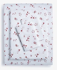 Charter Club Designs 550 Thread Count Holiday Cotton 4-Pc. Sheet Set, Queen, Exclusively at Macy's