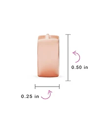 Bling Jewelry Simple Basic Wide Huggie Hoop Earrings Rose Gold Plated .925 Sterling Silver Polished Flat Hinge