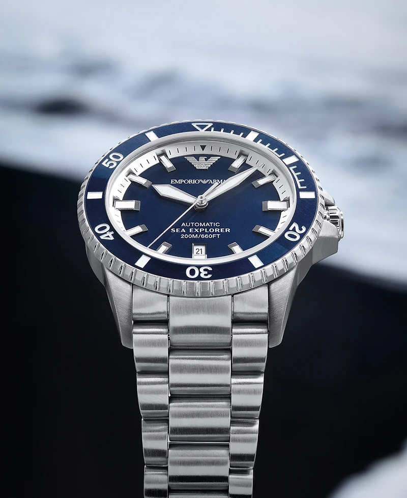 Emporio Armani Men's Automatic Stainless Steel Bracelet Watch 42mm