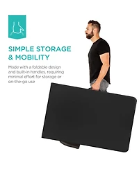 Best Choice Products 8ft Plastic Folding Table, Indoor Outdoor Heavy Duty Portable w/ Handle, Lock for Picnic