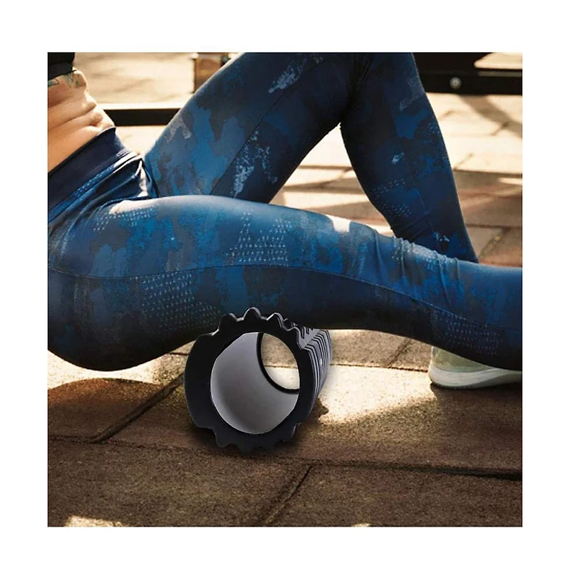 HolaHatha High Density Hollow Eva Foam Roller for Muscle Massage Recovery