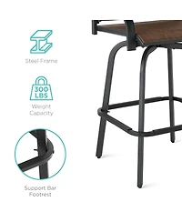 Best Choice Products Set of 2 Outdoor Swivel Bar Stools, Patio Barstool Chairs w/ 360 Rotation, All-Weather Mesh