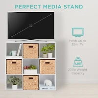 Best Choice Products 9-Cube Bookshelf, 11in Display Storage Compartment Organizer w/ 3 Removable Back Panels