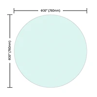 Streamdale 30" Tempered Glass Tabletop