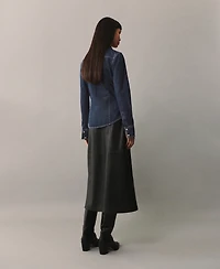 Mango Women's Chest-Pocket Denim Shirt