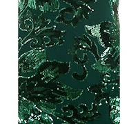 Crystal Doll Juniors' One-Shoulder Sequined Bodycon Dress