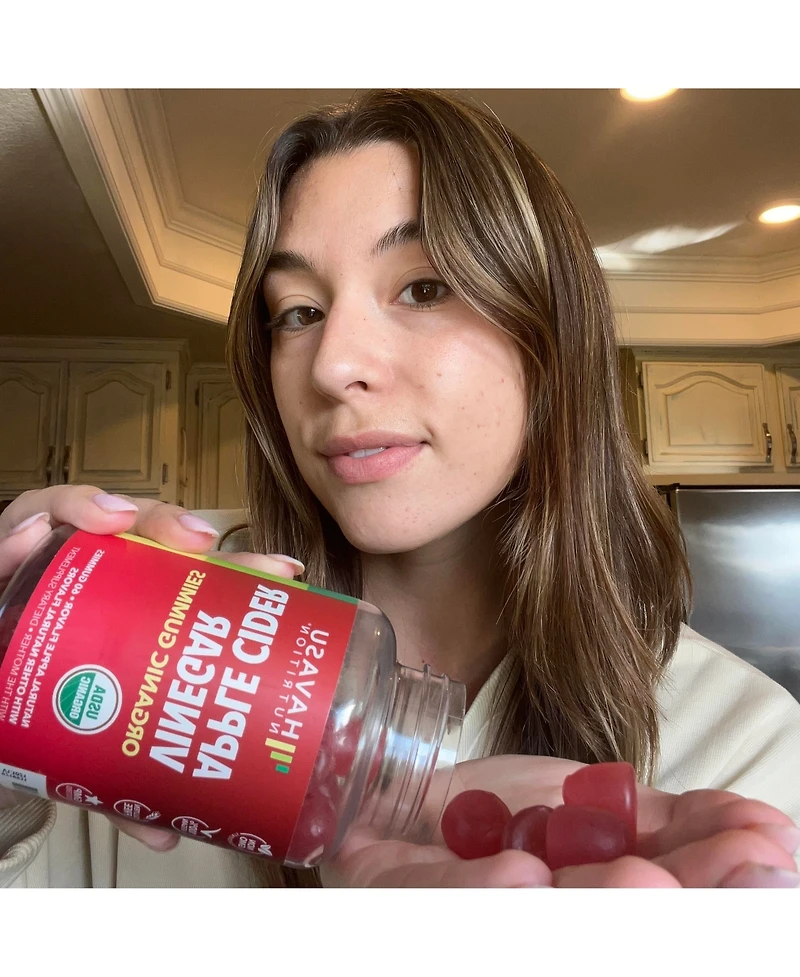 Apple Cider Vinegar Gummies, Apple Flavor, Havasu Nutrition, 60ct