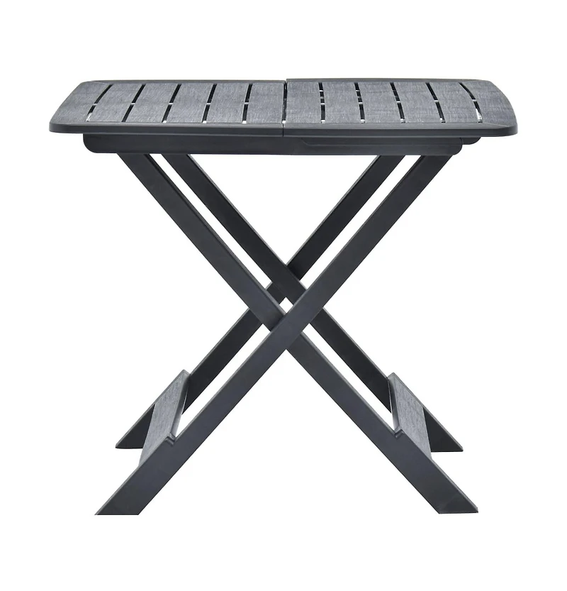 vidaXL Folding Patio Table Anthracite 31.1"x28.3"x27.6" Plastic