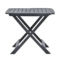 vidaXL Folding Patio Table Anthracite 31.1"x28.3"x27.6" Plastic