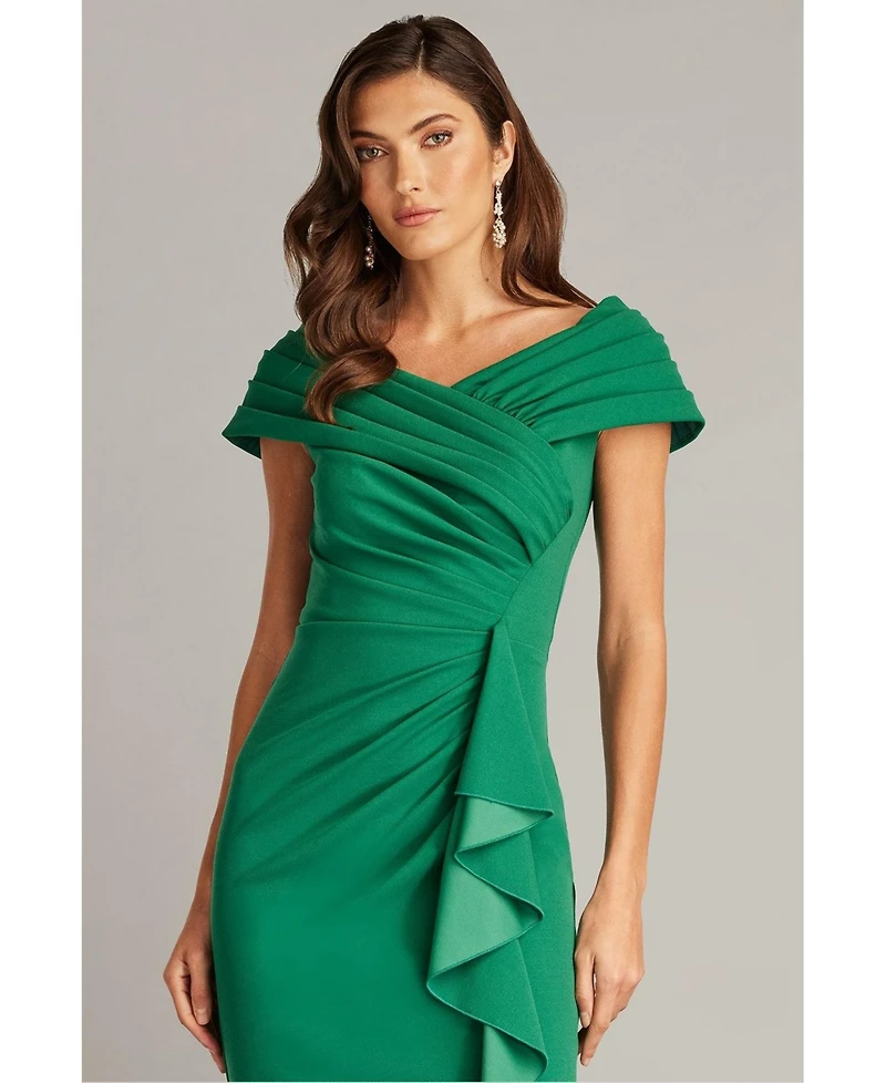 Tadashi Shoji Martine Waterfall Flounce Dress