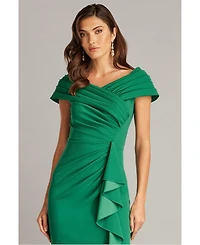 Tadashi Shoji Martine Waterfall Flounce Dress