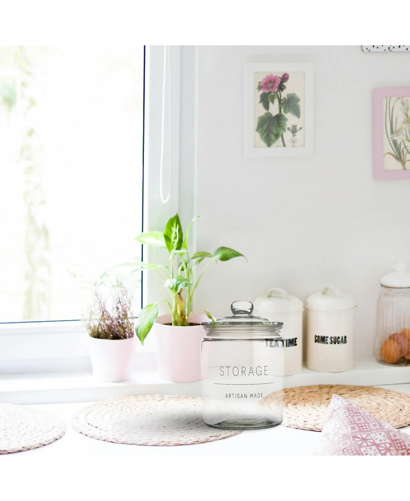 Amici Home Stockholm Glass Round Canister - Storage