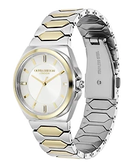 Olivia Burton Women's Lustre Silver and Gold-Tone Stainless Steel Bracelet Watch 34mm