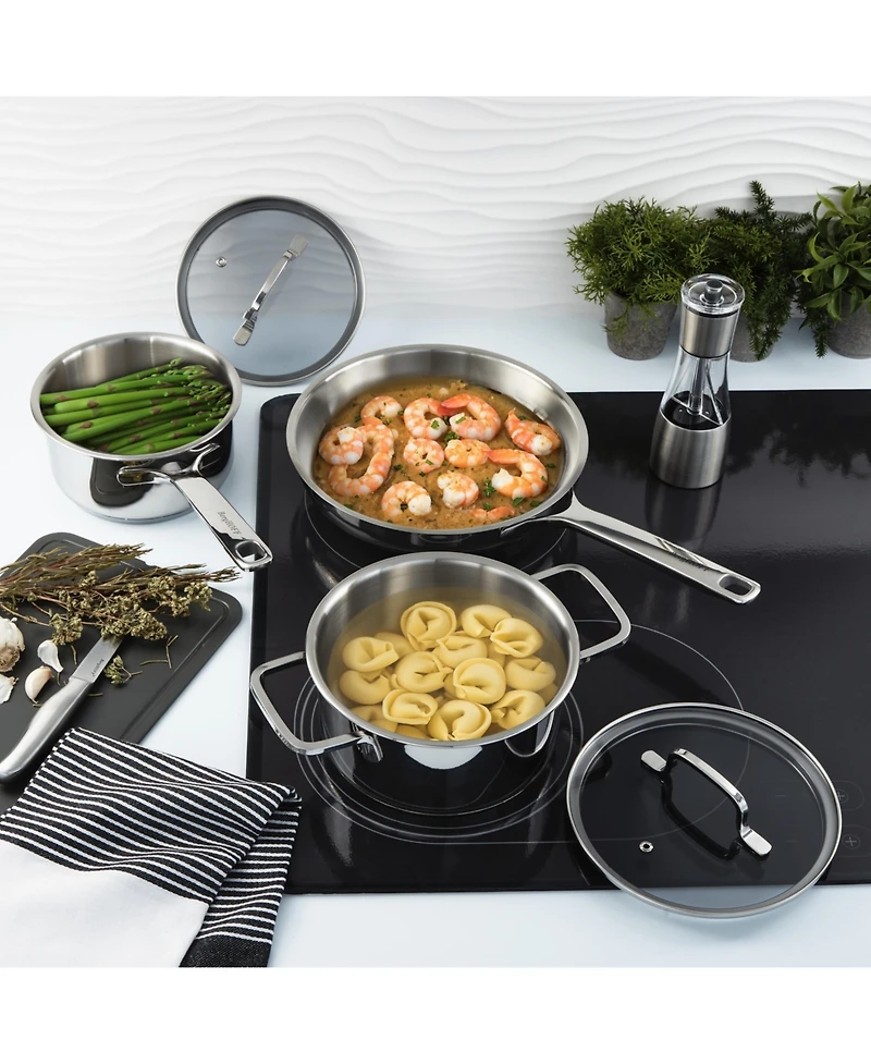 BergHOFF DiNA Helix Recycled 18/10 Stainless Steel Fry Pan, 9.5"