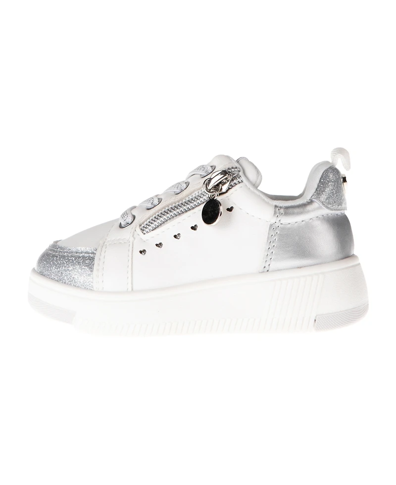 Vince Camuto Toddler Girls Decorative Zipper Heart Underlays Court Sneaker