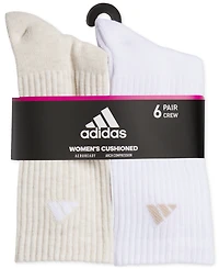 Adidas Women's 6-Pk. Athletic Cushioned Crew Socks