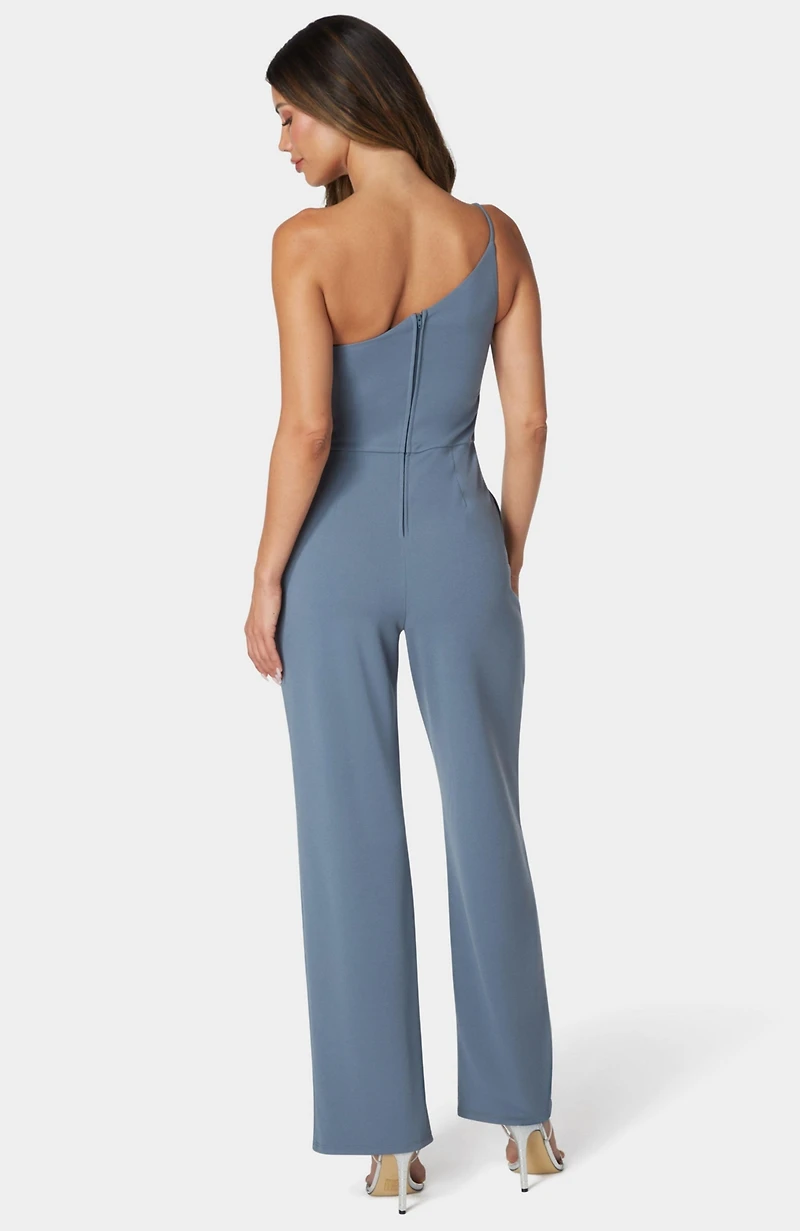 Bebe Women's One Shoulder Core Jumpsuit