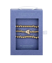 Unwritten Cubic Zirconia Bubble Initial Stretch Bracelet Set