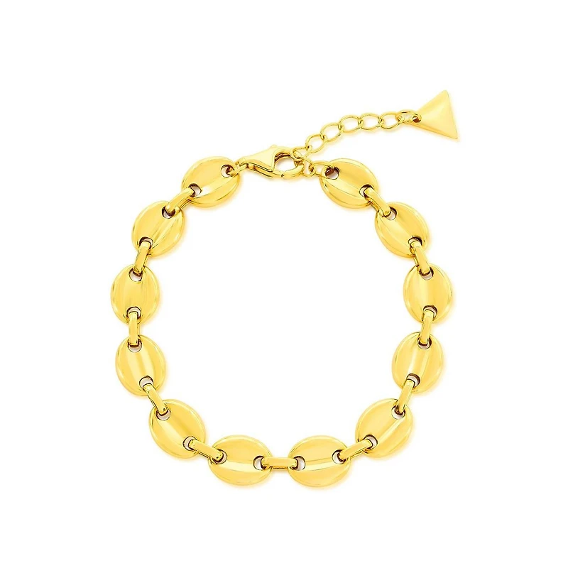 Simona Sterling Silver, High Polished Marina Link Bracelet