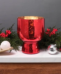 Mikasa Mercury Glass Hurricane, 8.5 Inches