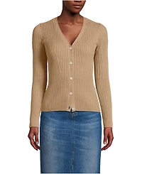 Lands' End Women's Fine Gauge Cotton Cardigan Sweater