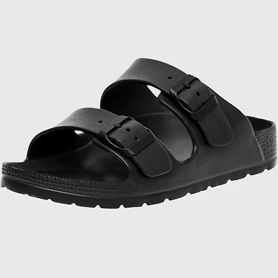 Alpine Swiss Men's Double Strap Eva Slide Sandals Sole Flat Casual Comfort Shoes
