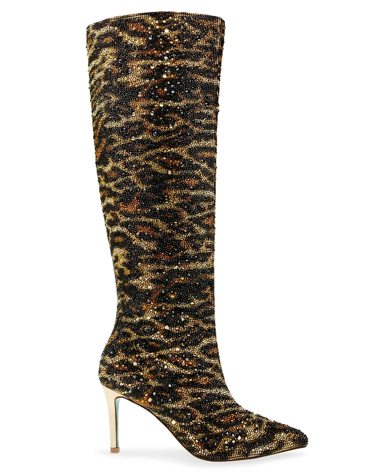 Betsey Johnson Women's Brea Rhinestone Tall Boots