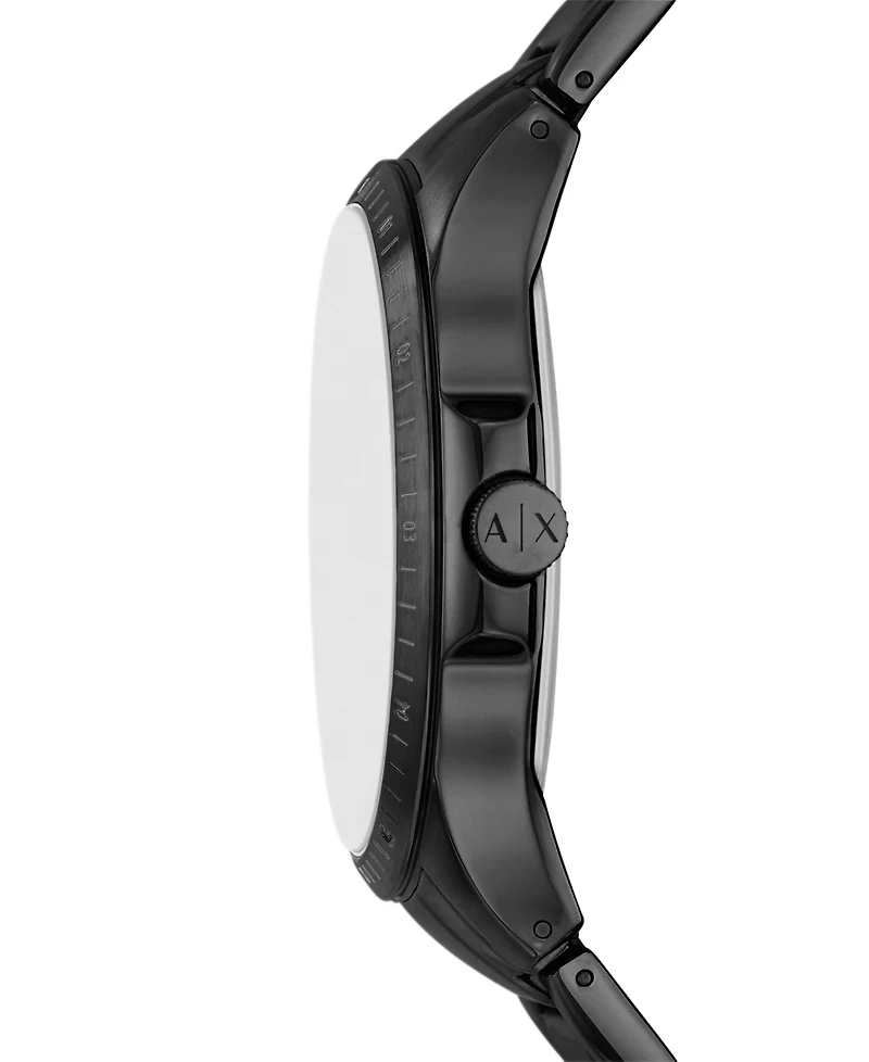 A|X Armani Exchange Men's Quartz Multifunction Black Stainless Steel Watch 46mm