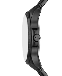 A|X Armani Exchange Men's Quartz Multifunction Black Stainless Steel Watch 46mm
