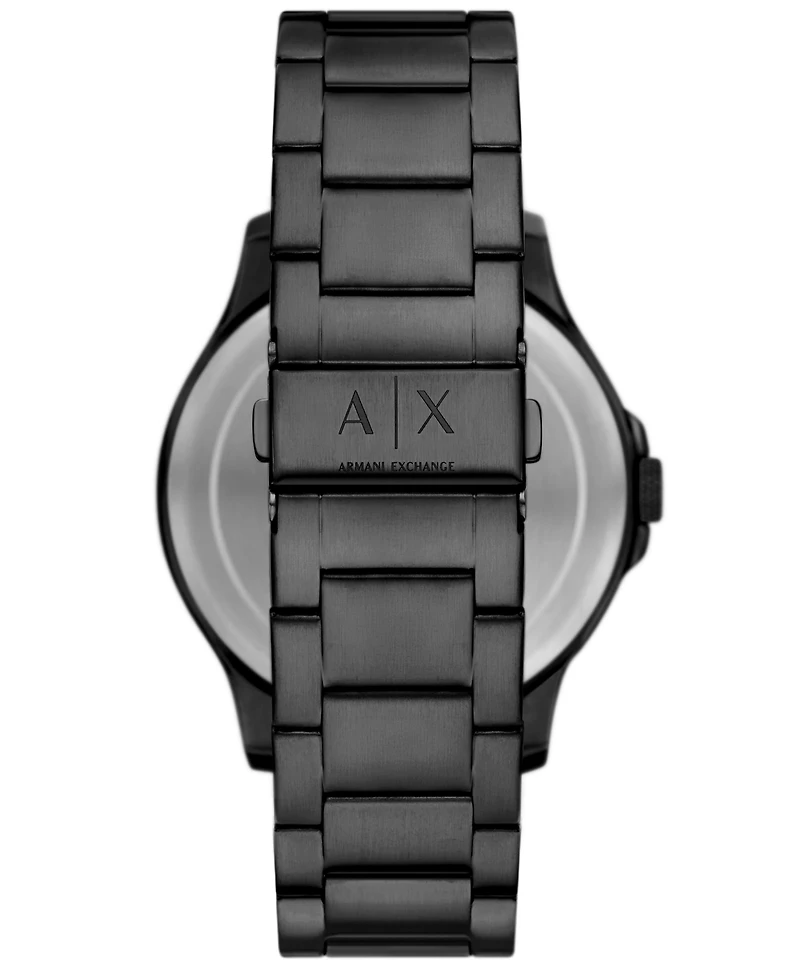 A|X Armani Exchange Men's Quartz Multifunction Black Stainless Steel Watch 46mm
