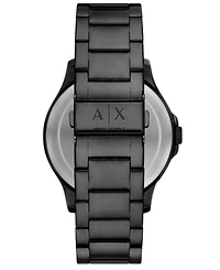 A|X Armani Exchange Men's Quartz Multifunction Black Stainless Steel Watch 46mm