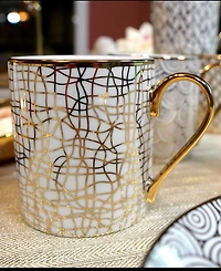 Certified International Mosaic 6-Pc. Gold Plated Mugs