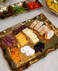 Certified International Gold-Silver Tone Coast Rectangular Platter