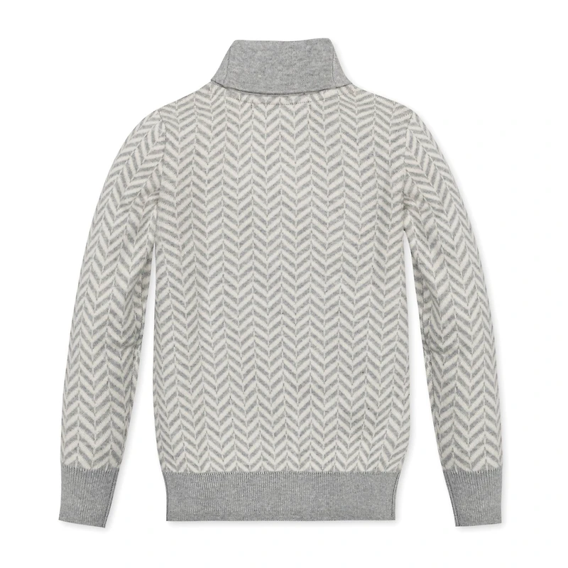 Hope & Henry Baby Boys Organic Long Sleeve Intarsia Shawl Collar Sweater