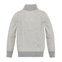 Hope & Henry Baby Boys Organic Long Sleeve Intarsia Shawl Collar Sweater