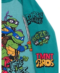 Teenage Mutant Ninja Turtles Fleece Pullover Hoodie and Pants Outfit Set Toddler to Big Kid Sizes (2T - 18-20)