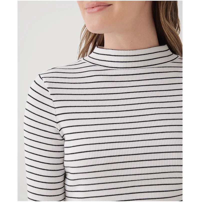 Pact Women's Organic Cotton Favorite Rib Mockneck Top