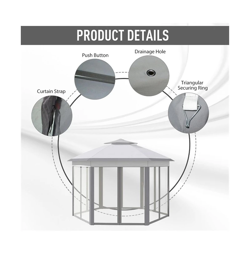 Slickblue Pop-Up Gazebo Party Tent for Quick Setup and Outdoor Gatherings