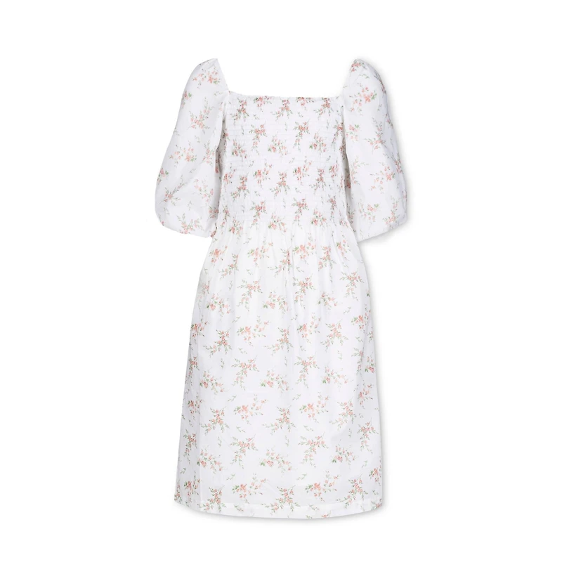Hope & Henry Women's Smocked Bubble Sleeve Dress