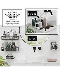 Clara Clark Premium Adhesive Shower Caddy & Bathroom Organizer - Grey