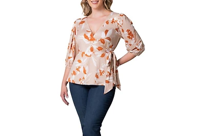 Women's Plus Nina V-Neck Wrap Top