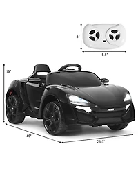 12V Kids Ride On Car 2.4G Rc Electric Vehicle w/ Lights MP3 Openable Doors