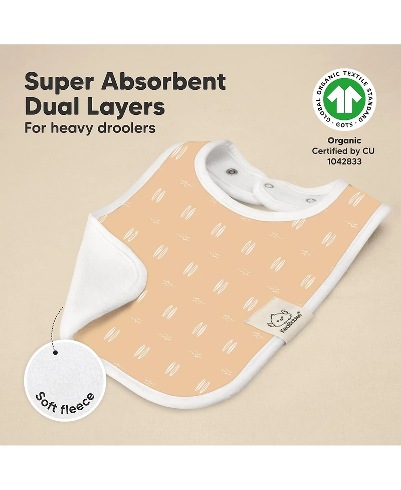 KeaBabies 8-Pack Coast Baby Bibs for Boy, Girl, Drool Bibs, Bib Girls, Boys
