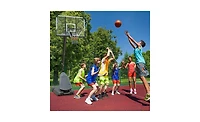 Slickblue Outdoor Basketball Hoop with Height Adjustment for Versatile Play